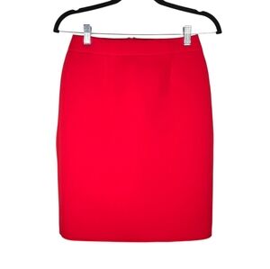 Marie Saint Pierre Red Pencil Skirt Size Small